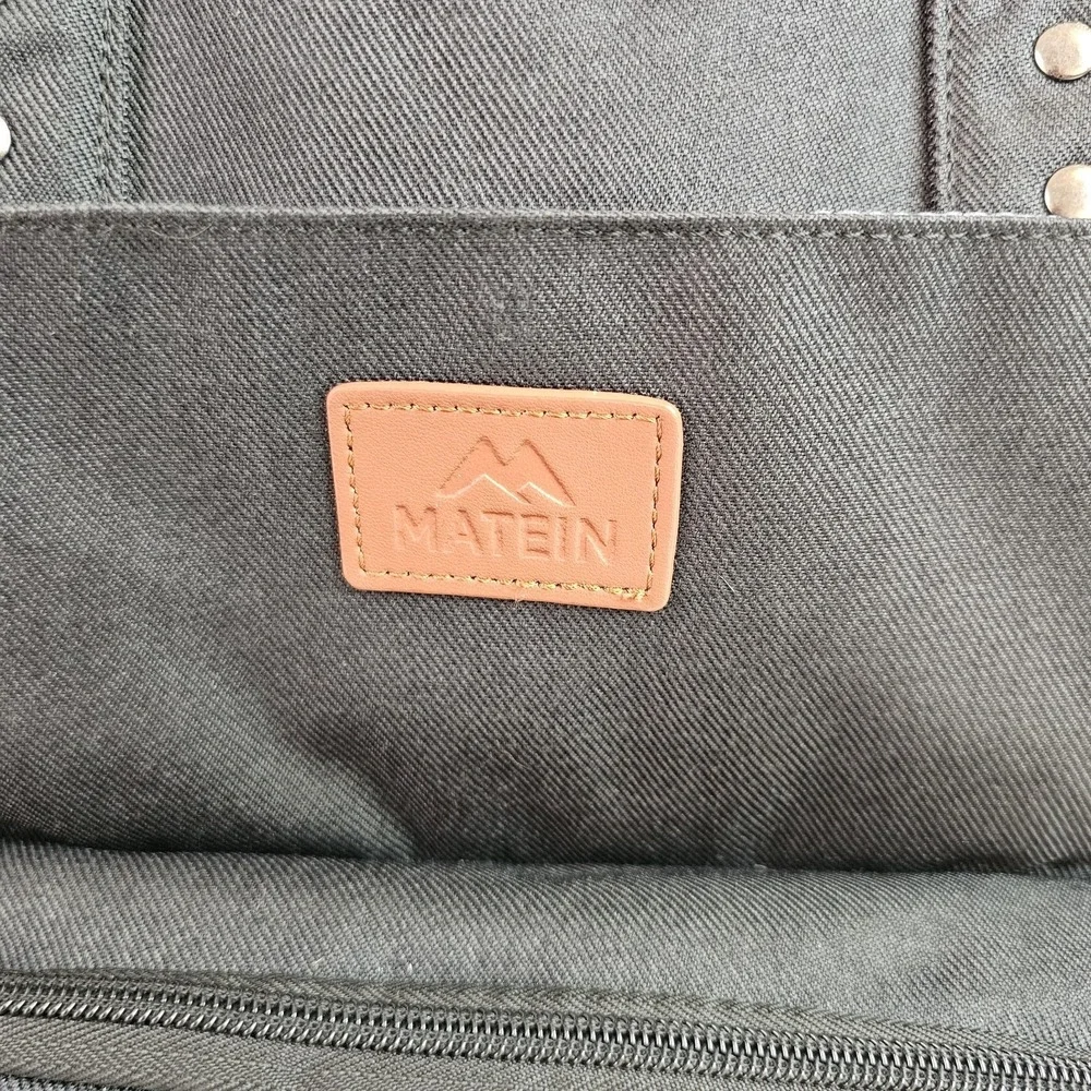 Matein Lunch Backpack with Insulated Cooler Compartment Black Laptop Bag USB